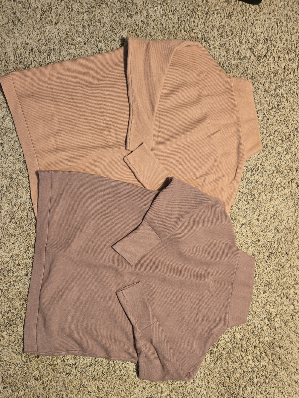 Women's Mock Neck Sweater in Blush And Toupe Bundle